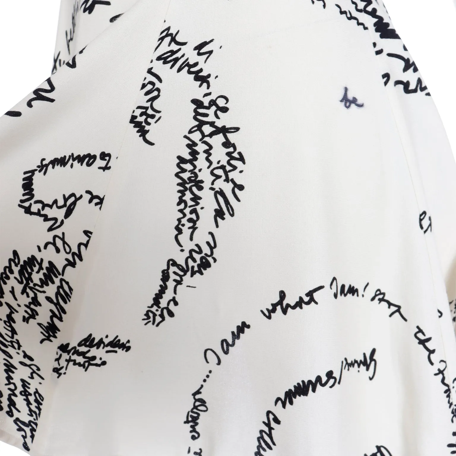 1995 Vintage Moschino Words Handwriting Print Dress w Fashion Advice