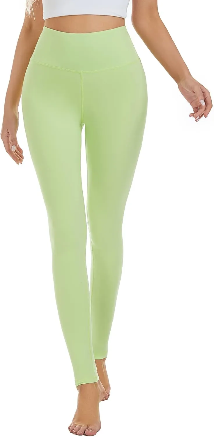 AHLW Buttery Soft High Waisted Leggings for Women Elastic Skin-Friendly Comfortable Yoga Pants Daily Casual Leggings