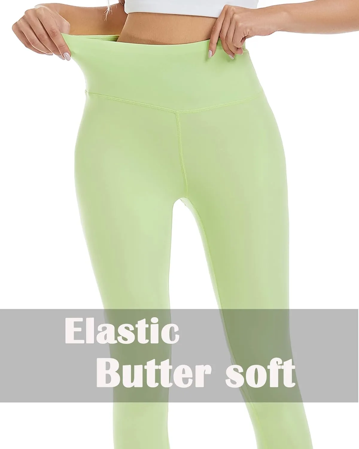 AHLW Buttery Soft High Waisted Leggings for Women Elastic Skin-Friendly Comfortable Yoga Pants Daily Casual Leggings