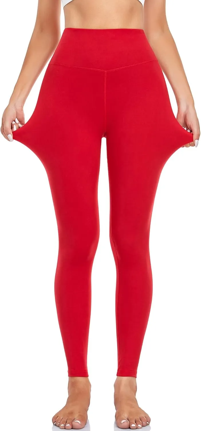 AHLW Buttery Soft High Waisted Leggings for Women Elastic Skin-Friendly Comfortable Yoga Pants Daily Casual Leggings