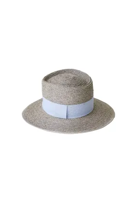 Chic Flat Brim Fedora Hat With Ribbon