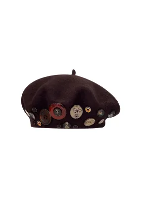 Chic Multi-Embellished French Beret Hat