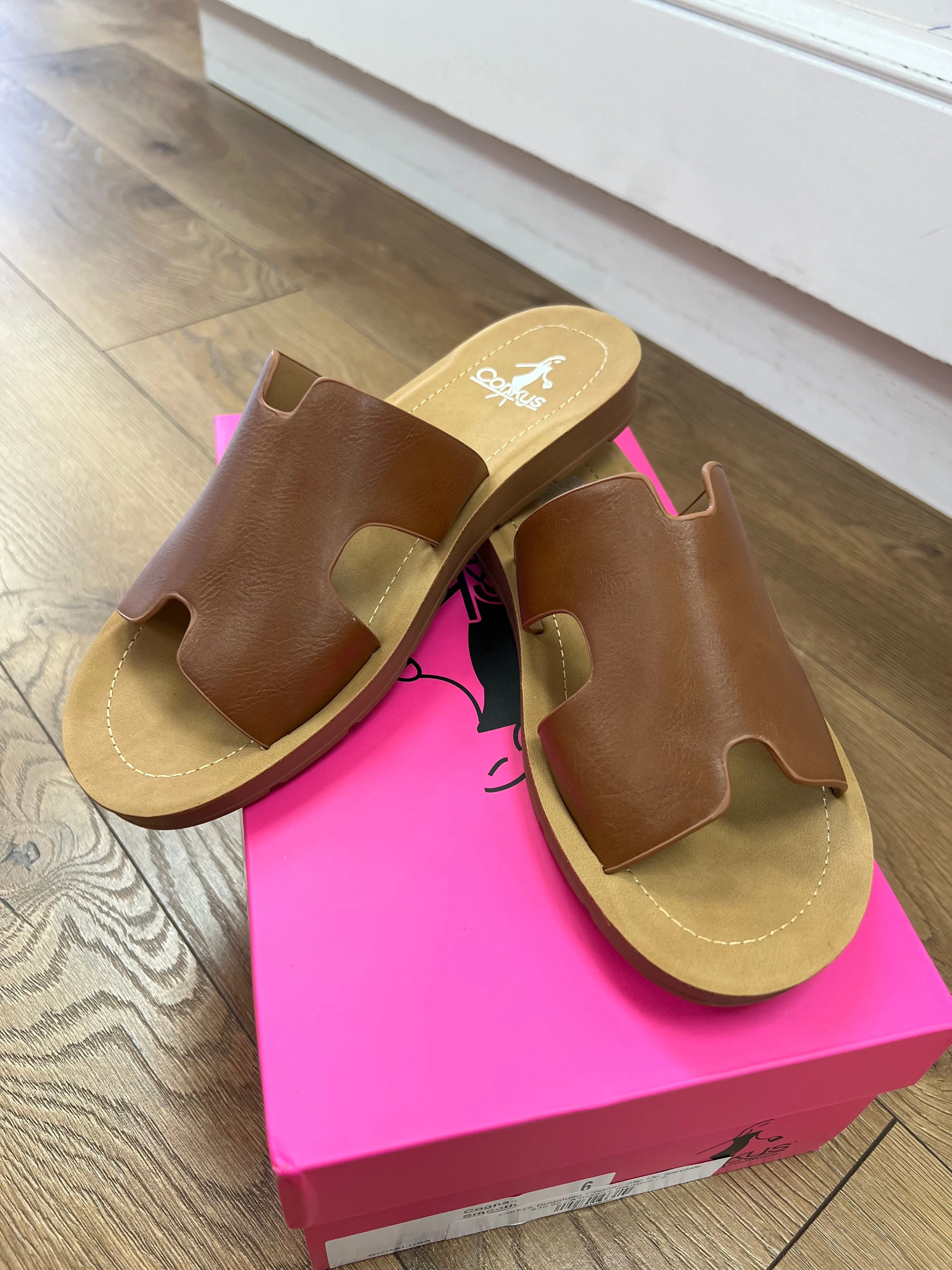 Corkys Bogalusa Cognac Slip On Sandals