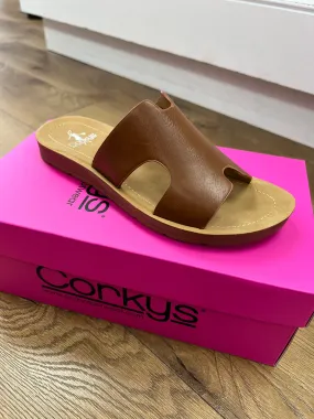 Corkys Bogalusa Cognac Slip On Sandals