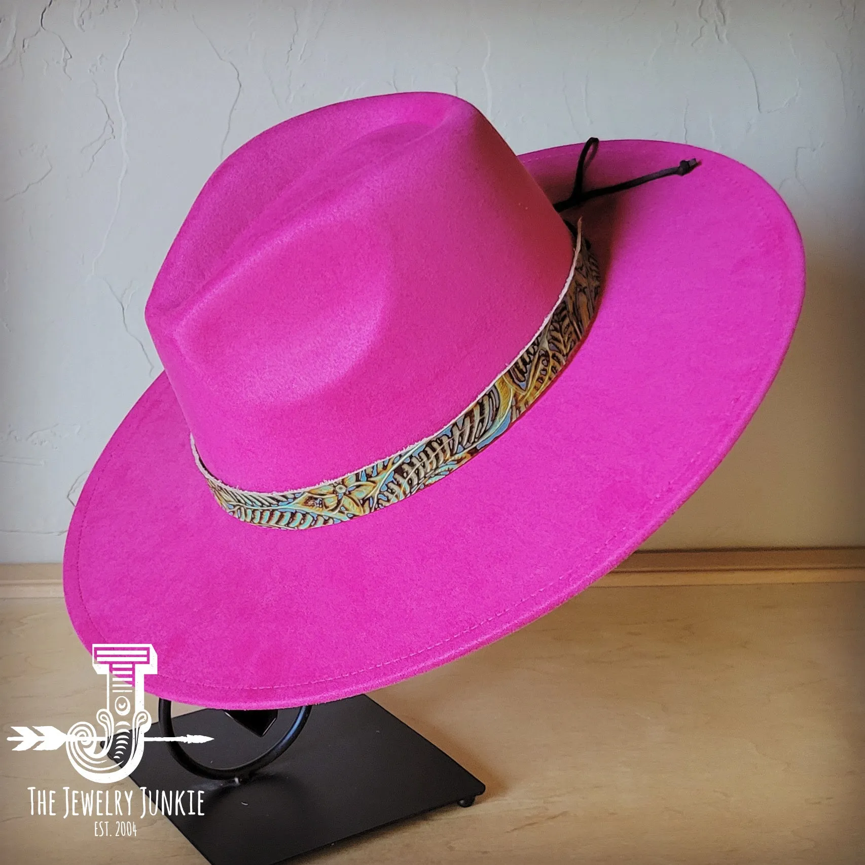 Dallas Turquoise Western Leather Band w/ Choice of Boho Hat 984w