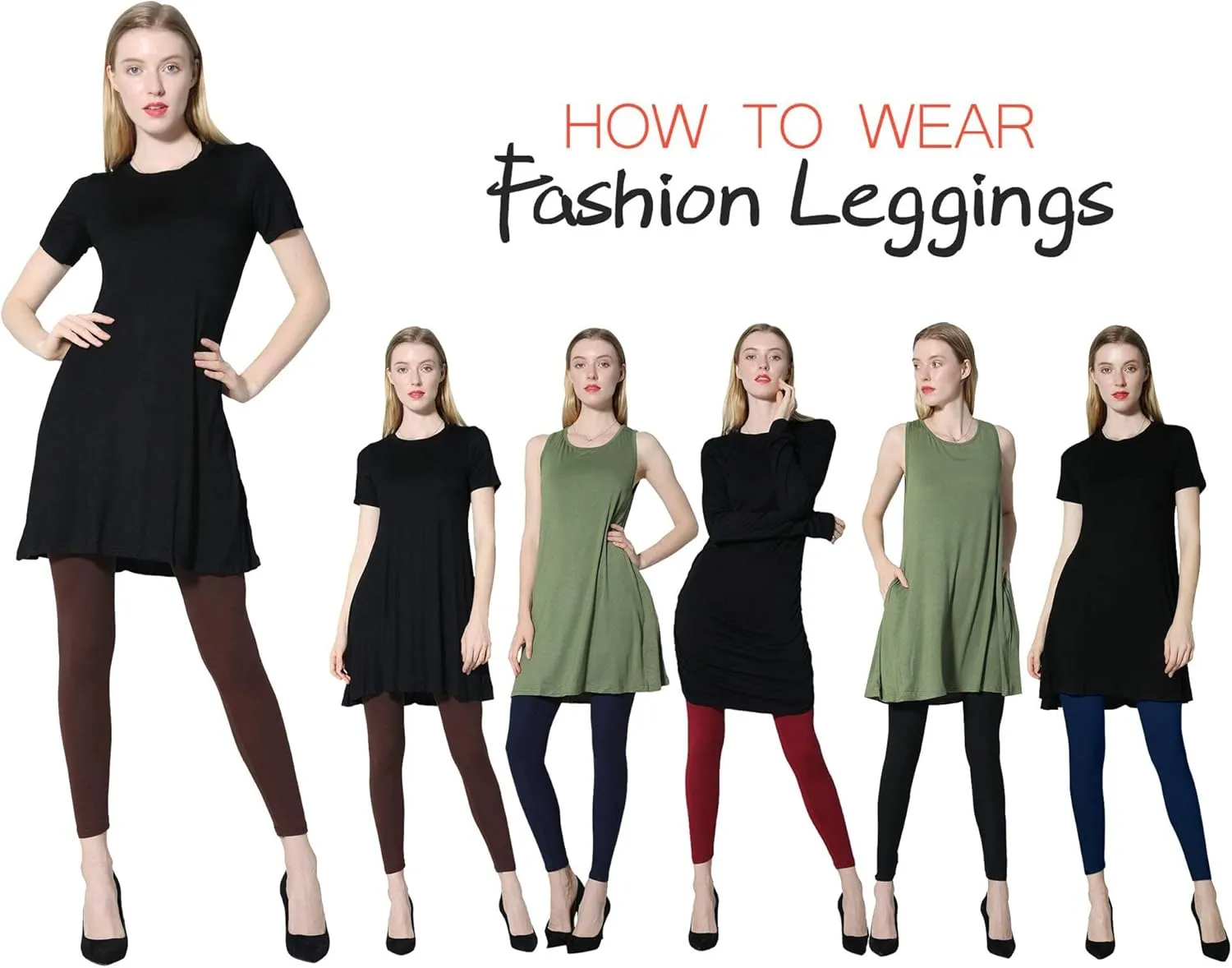 Diravo 7 Pack Fleece Lined Leggings Womens Fashion High Waist Tummy Control Leggings for Women Winter Warm