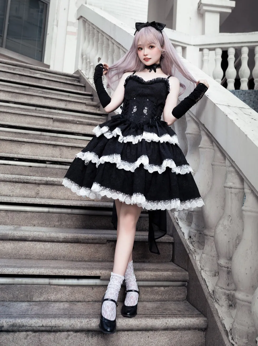 Dress Camisole Lolita Ruffle Chic Cake