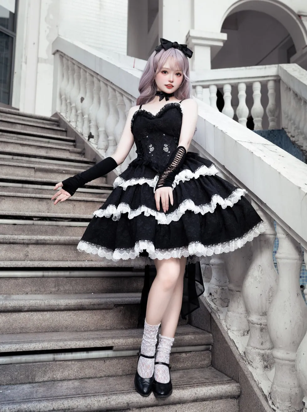 Dress Camisole Lolita Ruffle Chic Cake