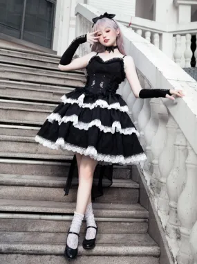 Dress Camisole Lolita Ruffle Chic Cake