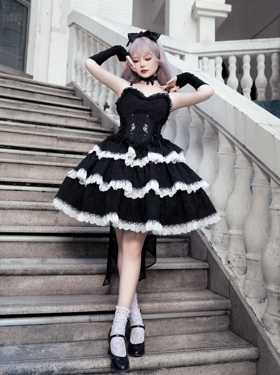 Dress Camisole Lolita Ruffle Chic Cake