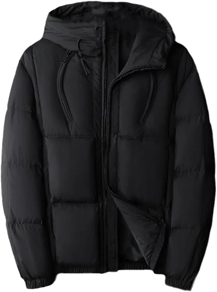 Dvbfufv Winter Down Hooded Jacket For Men Men's Thickened Warm Puffer Jacket