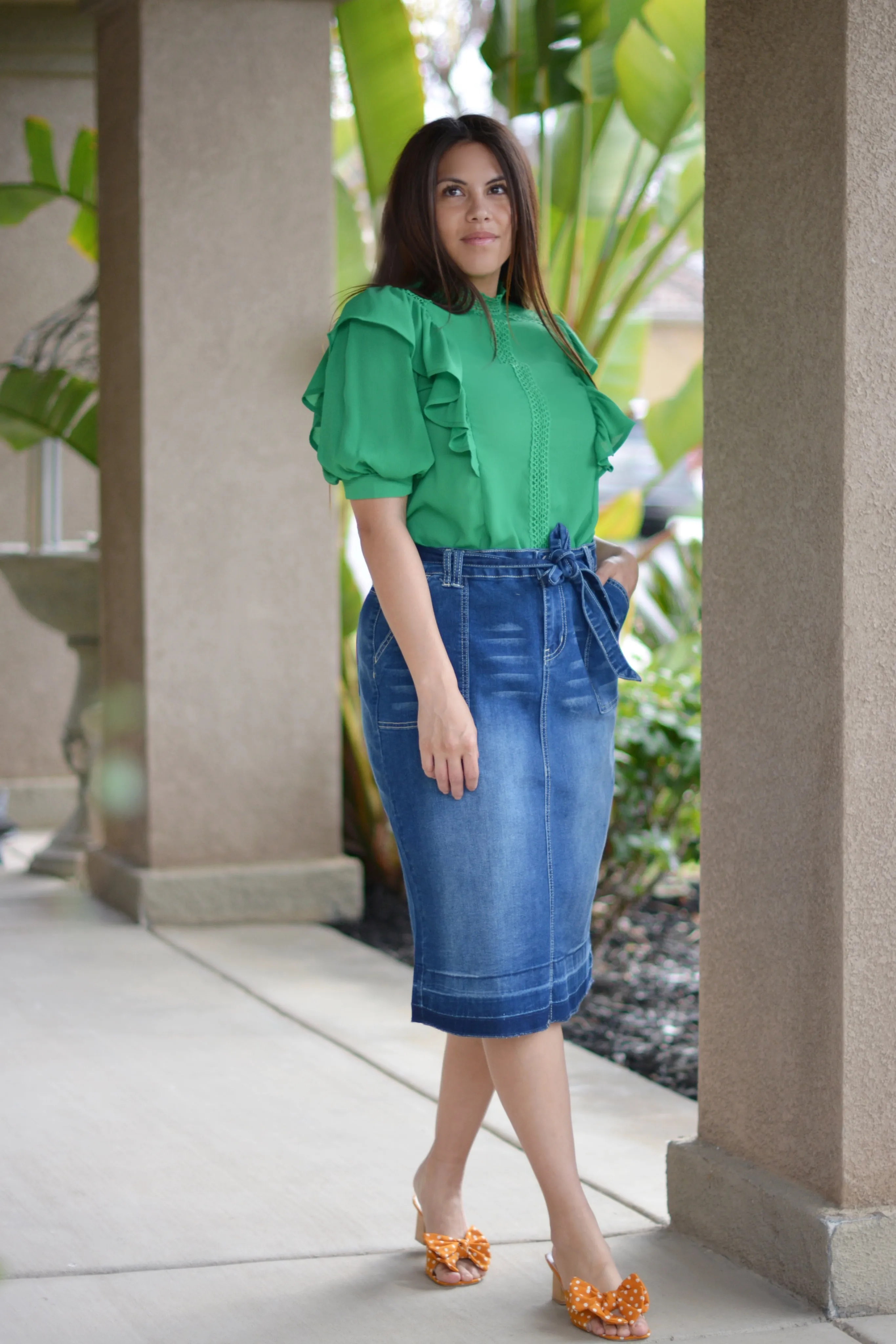 Earlene Denim Skirt