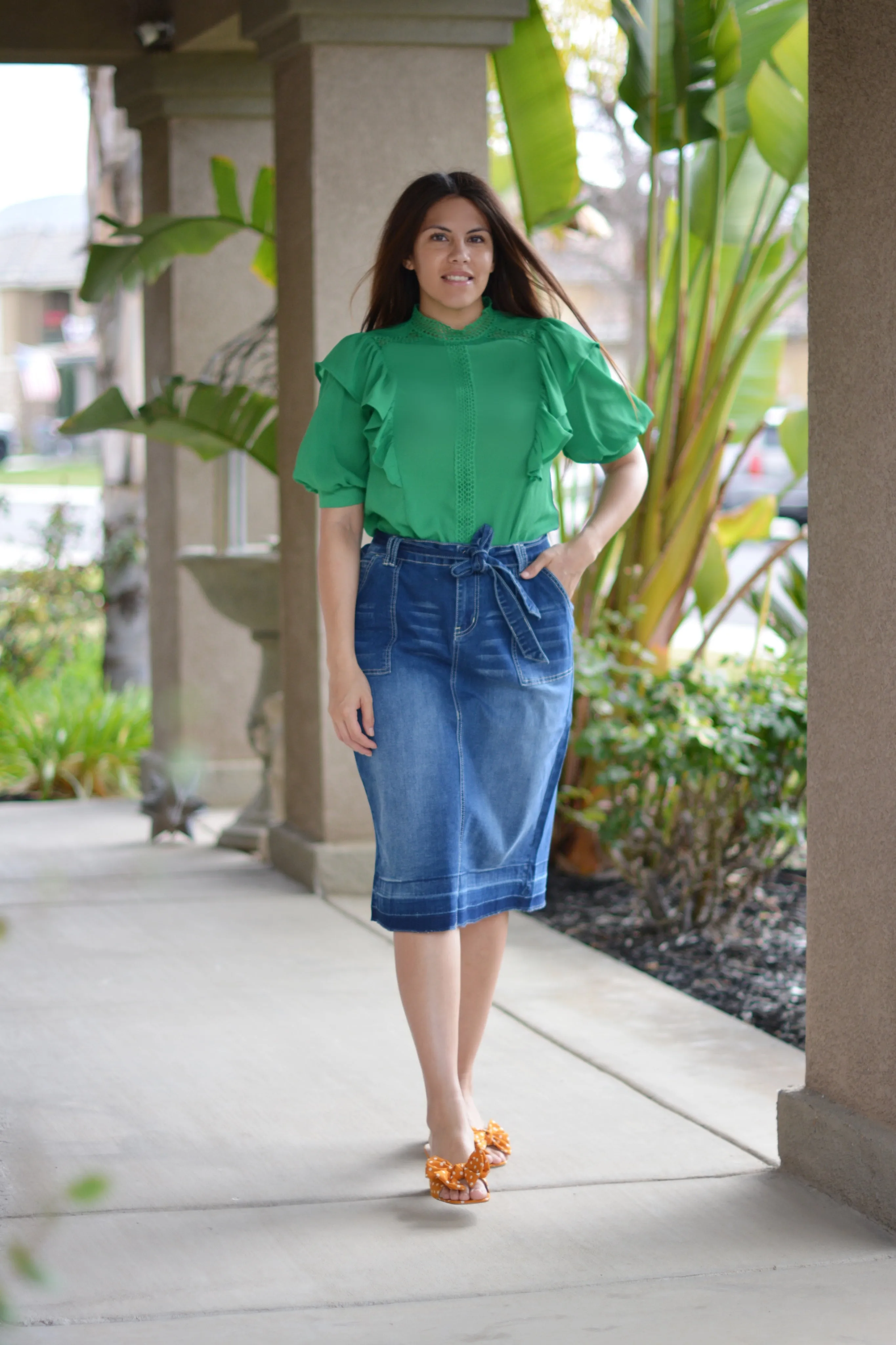 Earlene Denim Skirt