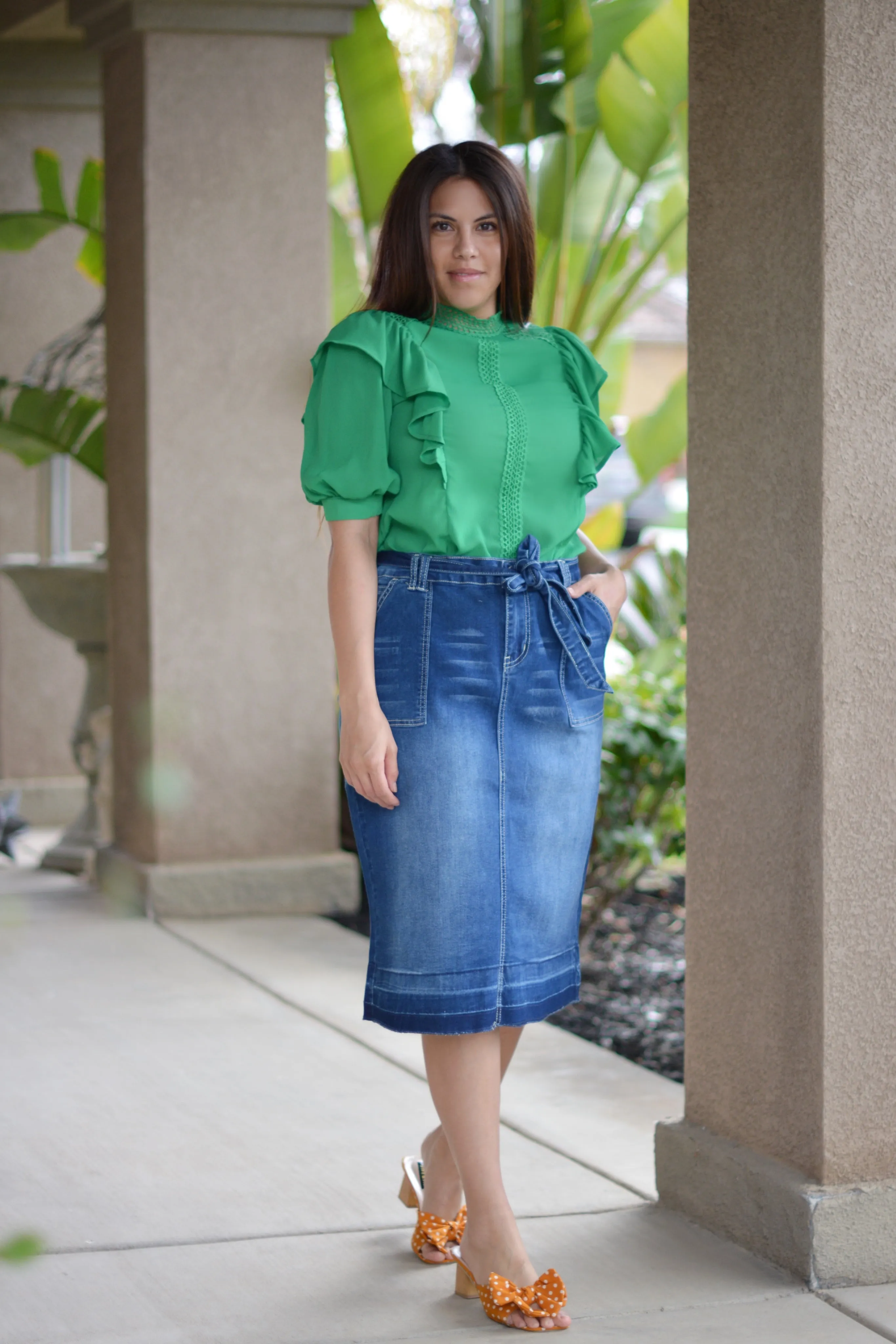 Earlene Denim Skirt
