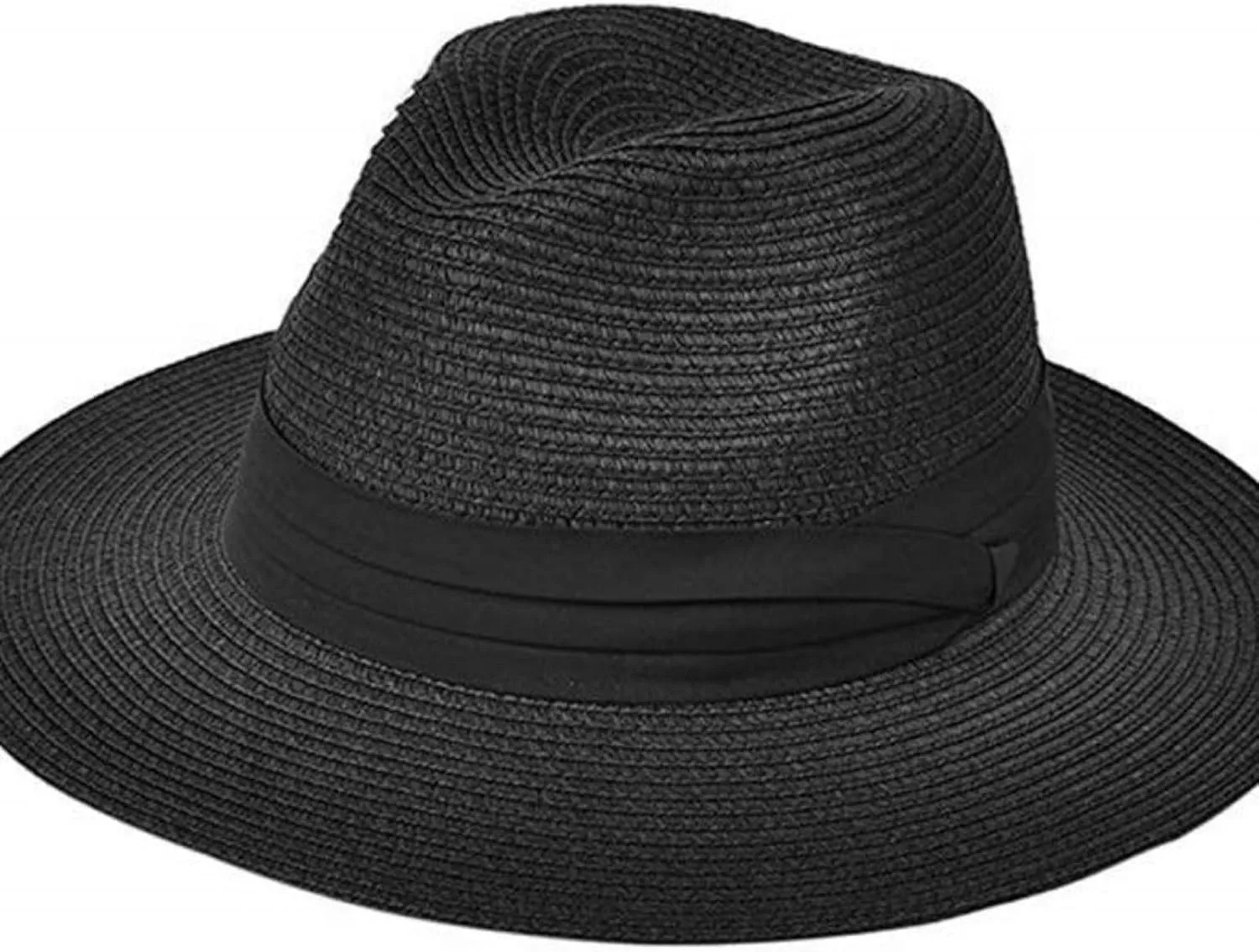 Foldable Sun-blocking Hat Wide Brim Sun Beach Straw Solid Color