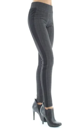 Herringbone Chic Wide Waistband Leggings