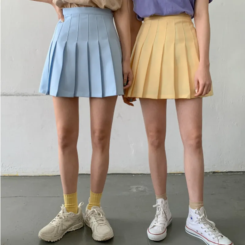 High Waist College Wind Tennis Pleated Skirt AD10098