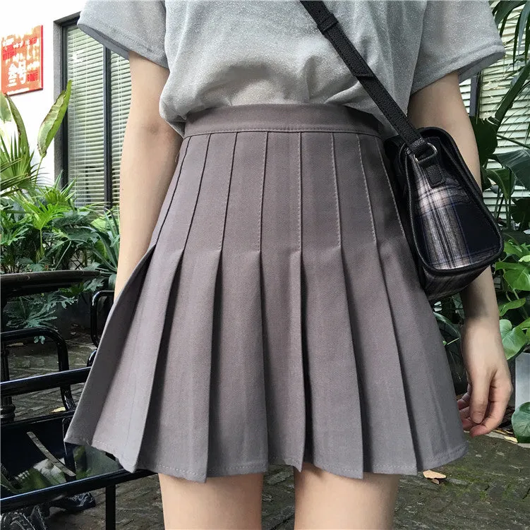 High Waist College Wind Tennis Pleated Skirt AD10098