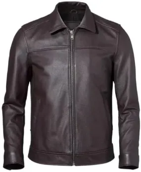Isaac & David Chicago Men's New Black/Brown Lambskin Leather Classic Open Bottom Jacket Motorcycle Vintage Racing Jacket