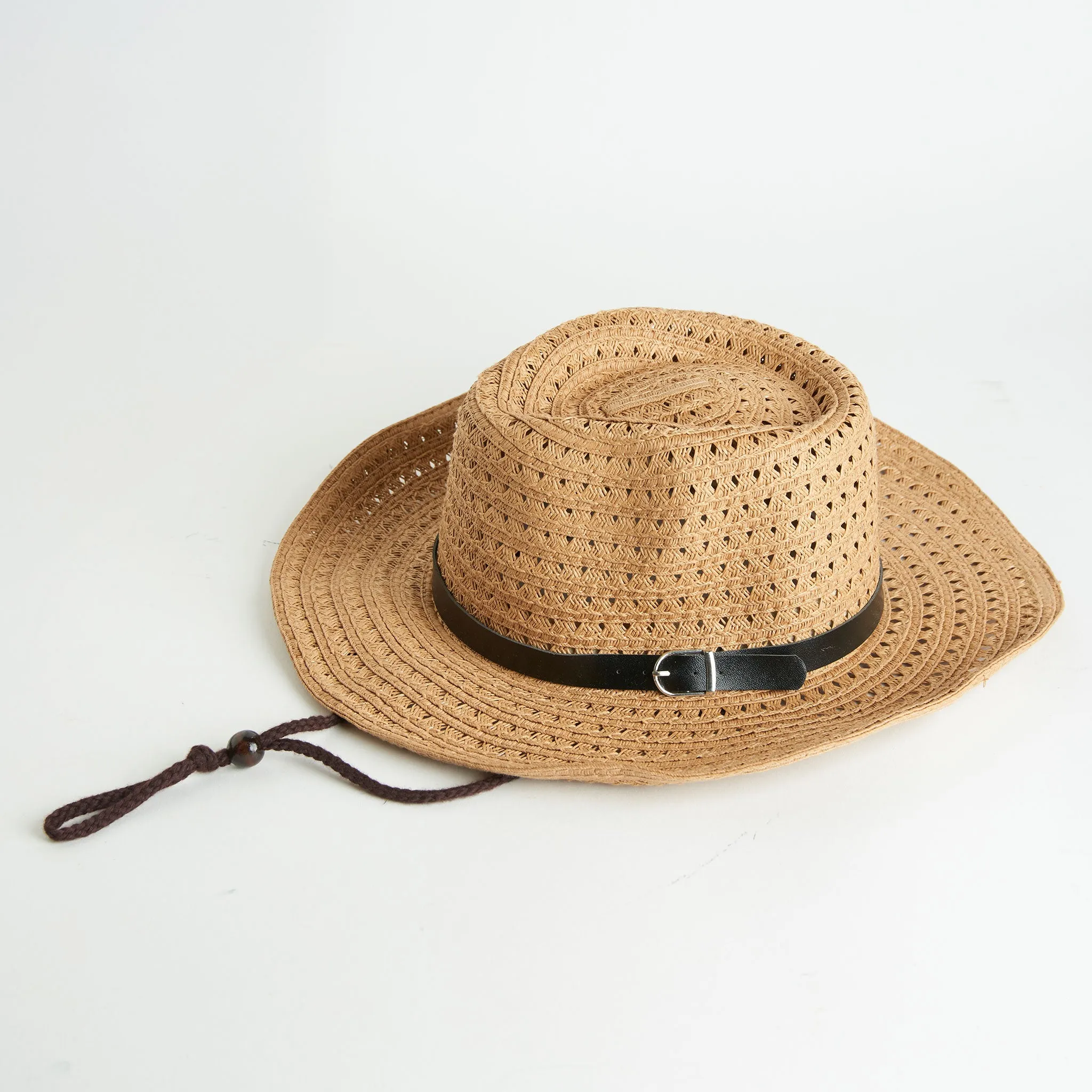 Kiki Woven Belted Drawstring Sun Hat