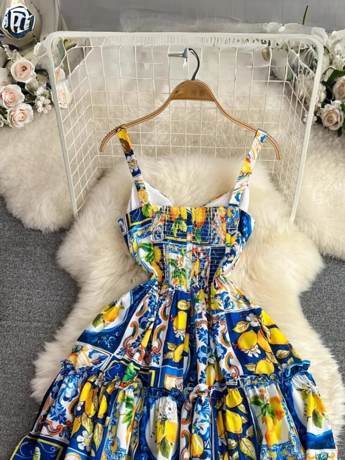 Lemonade Chic Lemon Print Maxi Dress
