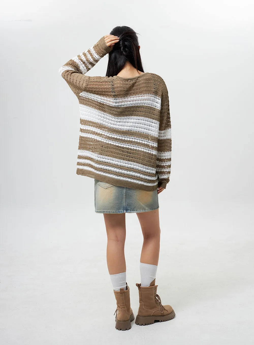 Light Wash Denim Mini Skirt CY324