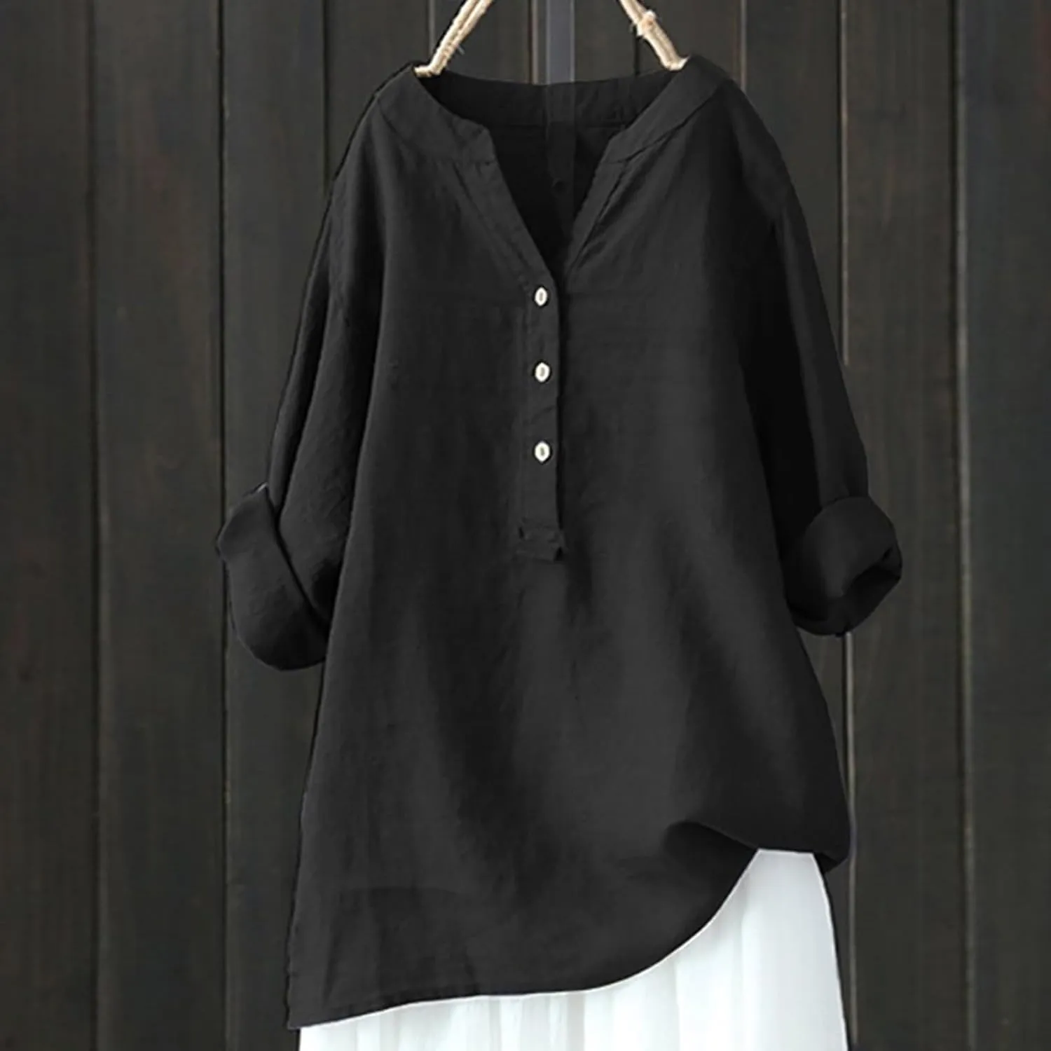 Linen Oversize Shirts Womens Button Roll Long Sleeve Tops Causal Elegant Dress Shirt Loose Chic Summer Linen Clothes