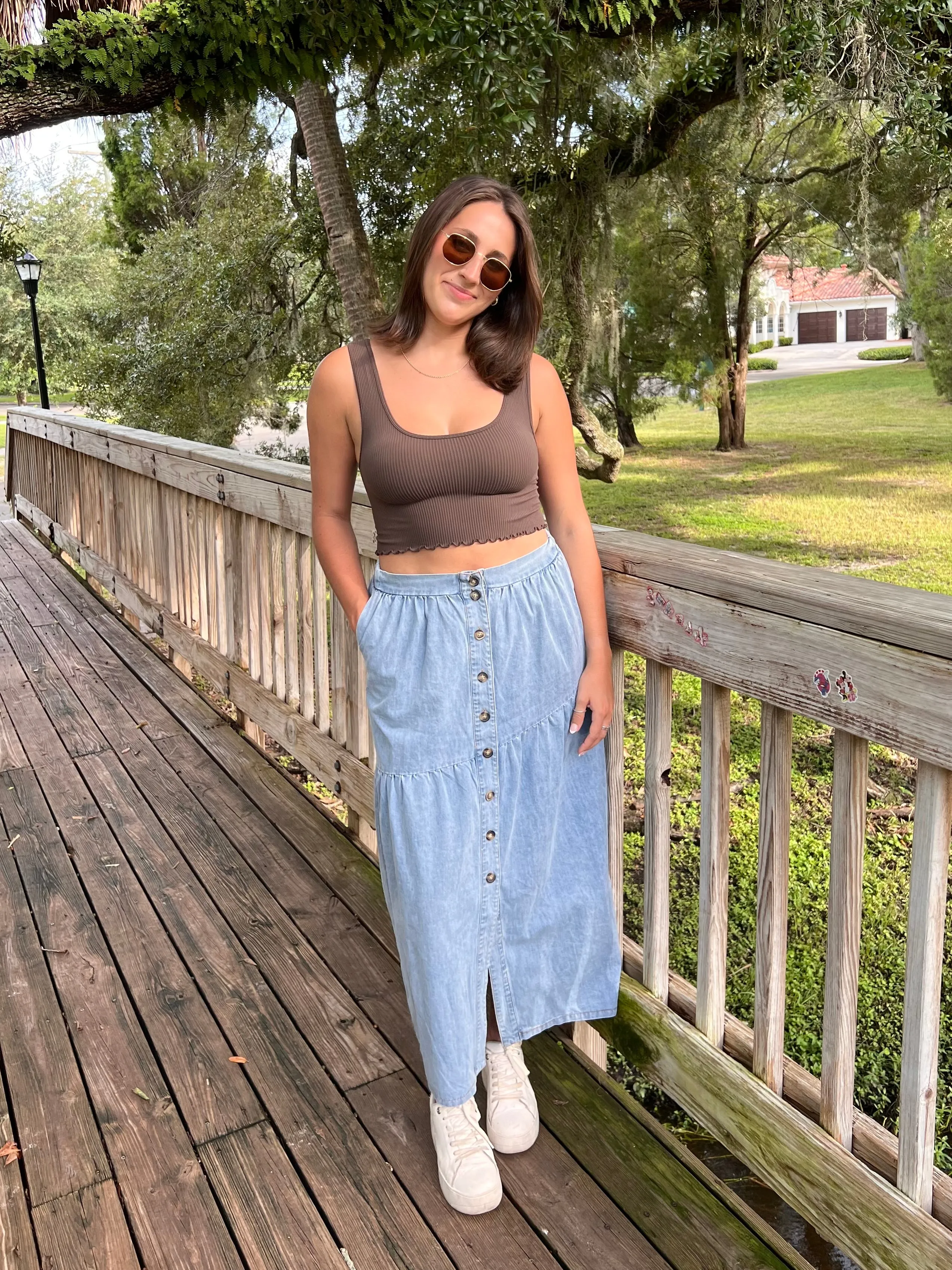 LOLA MAXI SKIRT IN DENIM