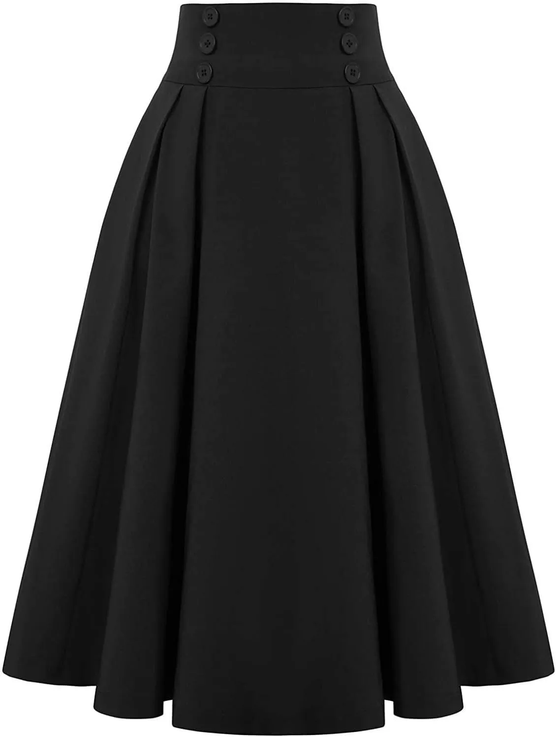 Maxi Skirt Womens Summer Fall High Elastic Waist Pleated Dresses Casual Flared Midi A Line Lady Skirt for Women Trendy