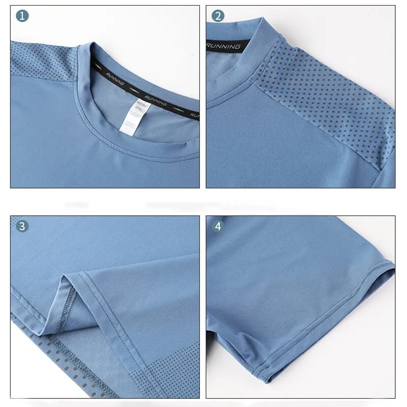 Men Round Neck Breathable T-Shirt for Sports & Gym