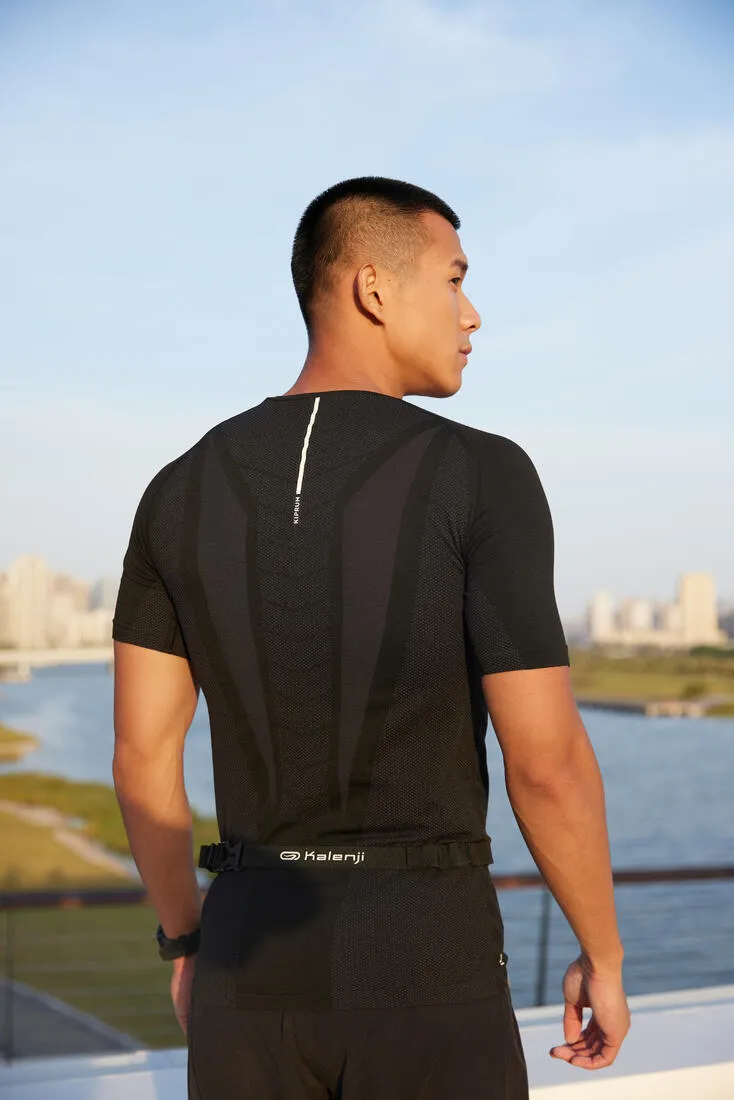Men’s Breathable Running T-shirt - Kiprun Skincare Black