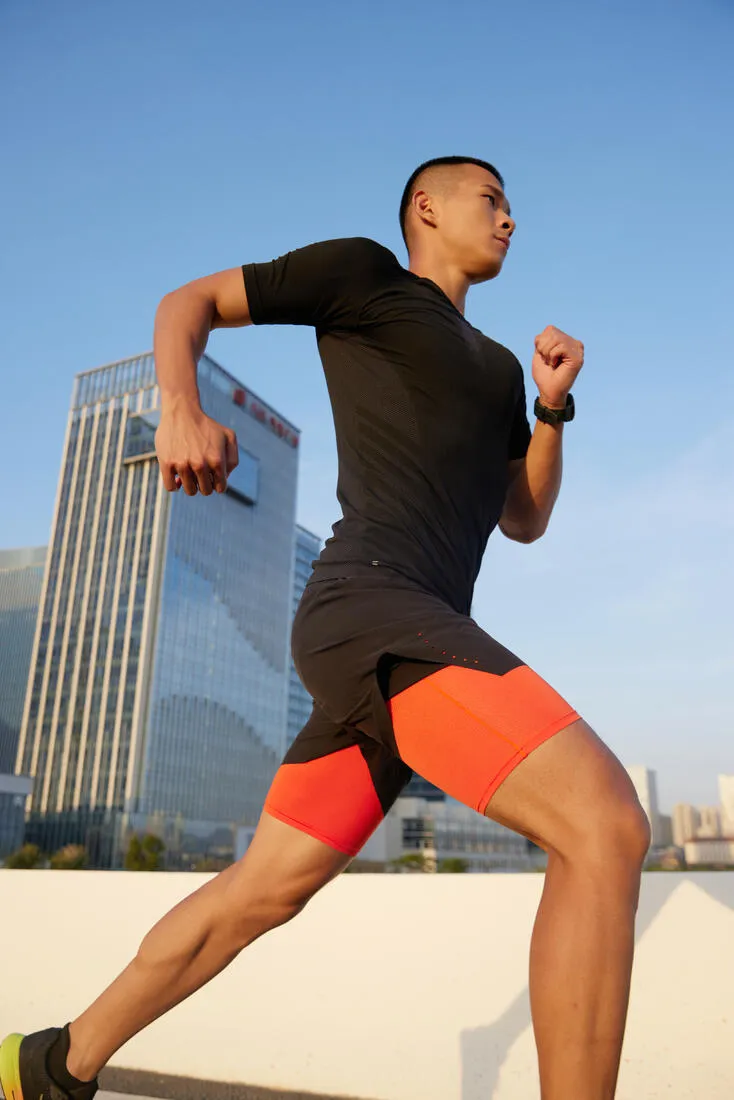 Men’s Breathable Running T-shirt - Kiprun Skincare Black
