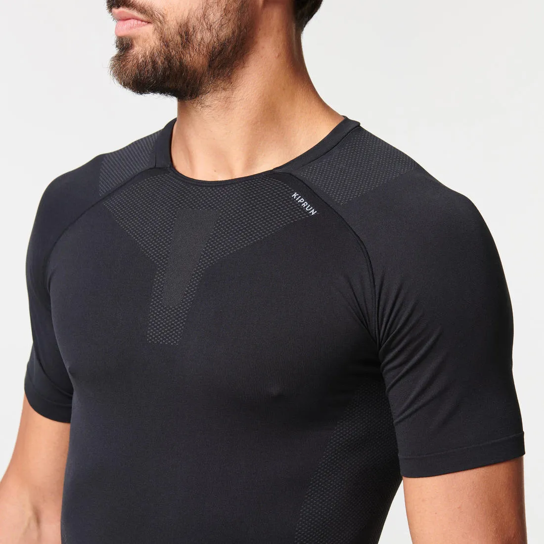 Men’s Breathable Running T-shirt - Kiprun Skincare Black