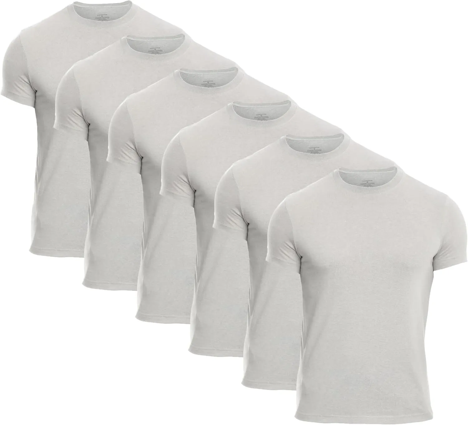 Mens Crew Neck T-Shirt (Slim Fit) | Cotton Rich Mens Tshirt (3/6 Pack) | Ultra Soft, Breathable (Made in Egypt)