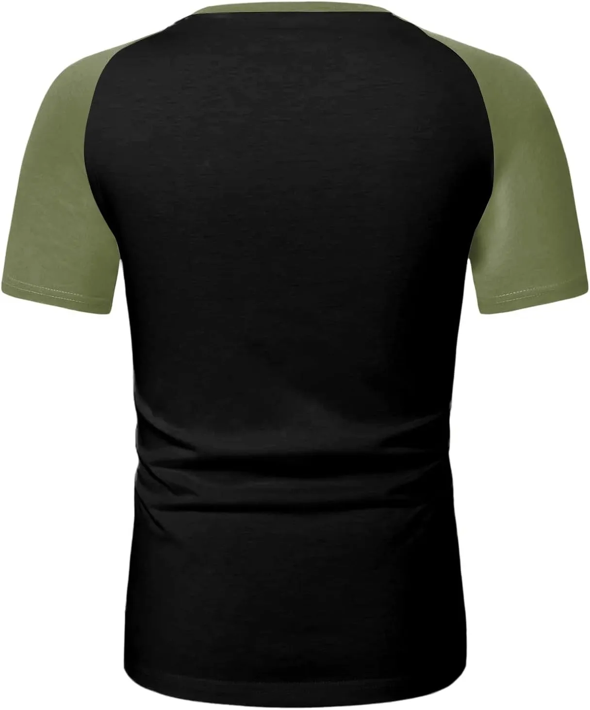 Mens Fashion Raglan T-Shirt Short Sleeve Muscle Gym Athletic Shirts Slim Fit Crewneck Stretchy Baseball Jersey Tops