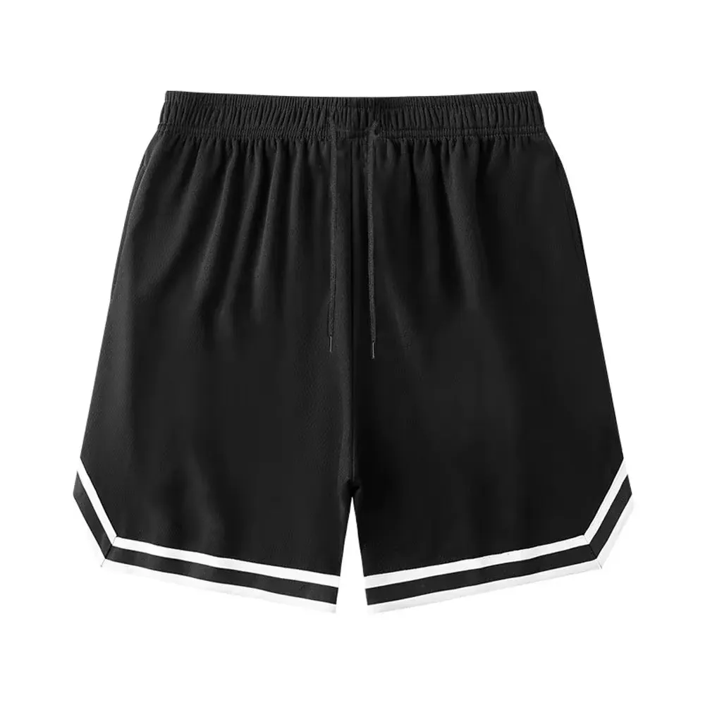 Mens Fusion Basketball Shorts Summer Breathable Casual Shorts Beach Fashion Stripe Quick-Drying Sportwear