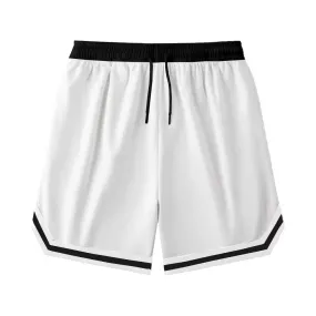 Mens Fusion Basketball Shorts Summer Breathable Casual Shorts Beach Fashion Stripe Quick-Drying Sportwear