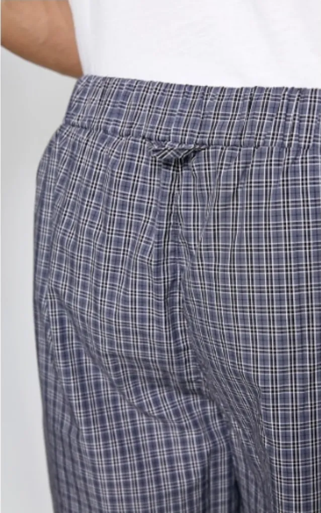 Men's Plaid Pattern Drawstring Casual Shorts
