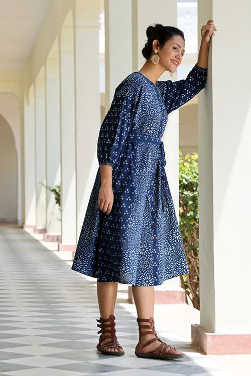 Okhai 'Bohemian' Pure Cotton Hand Block Printed Dress