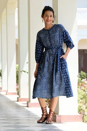 Okhai 'Bohemian' Pure Cotton Hand Block Printed Dress