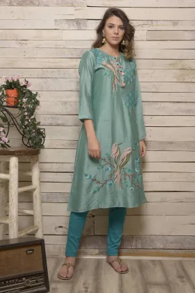 One Sided Blue Kaftaan