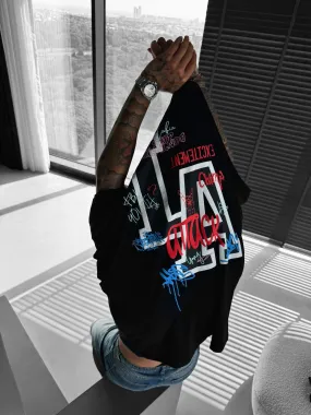 Oversize L.A T-shirt - Black