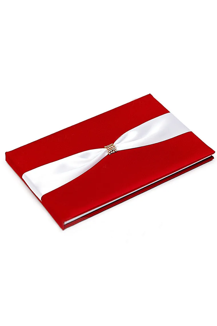 Perfect Rhinestones/Bow Guestbook & Pen Set