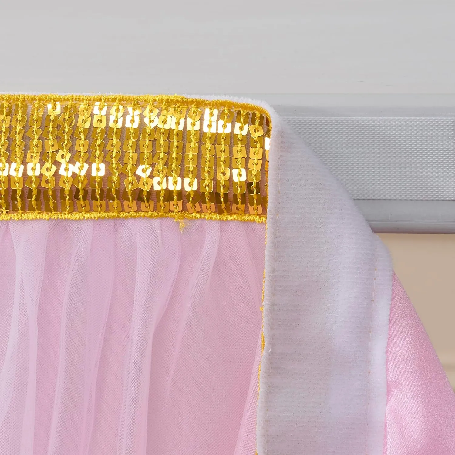 Pink Tulle Table Skirt with Lights Tutu Table Skirt for Rectangle or Round Tables 6ft Baby Shower Wedding Birthday Party Decorations