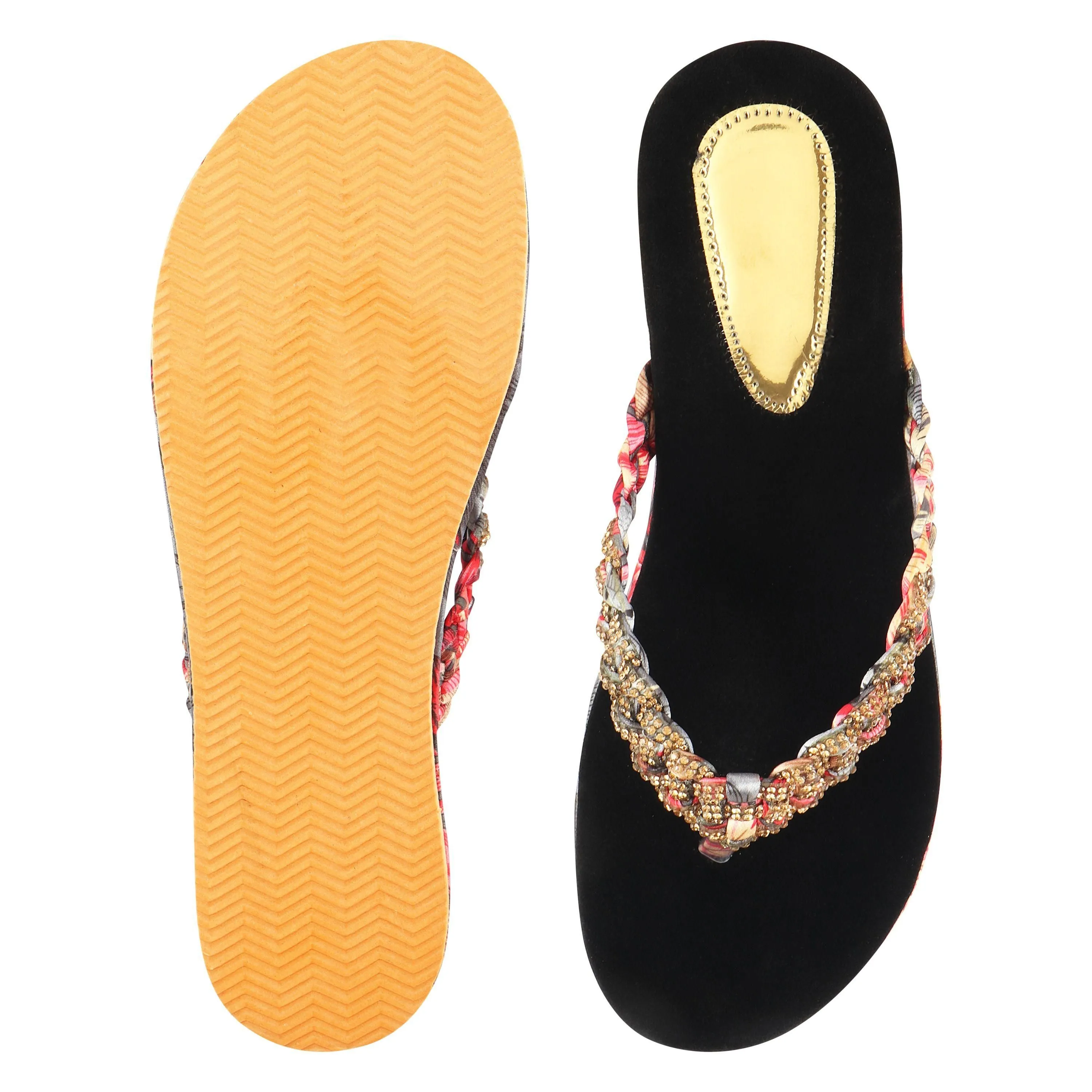 Printed Stylish Flats Slippers For Women