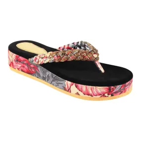 Printed Stylish Flats Slippers For Women