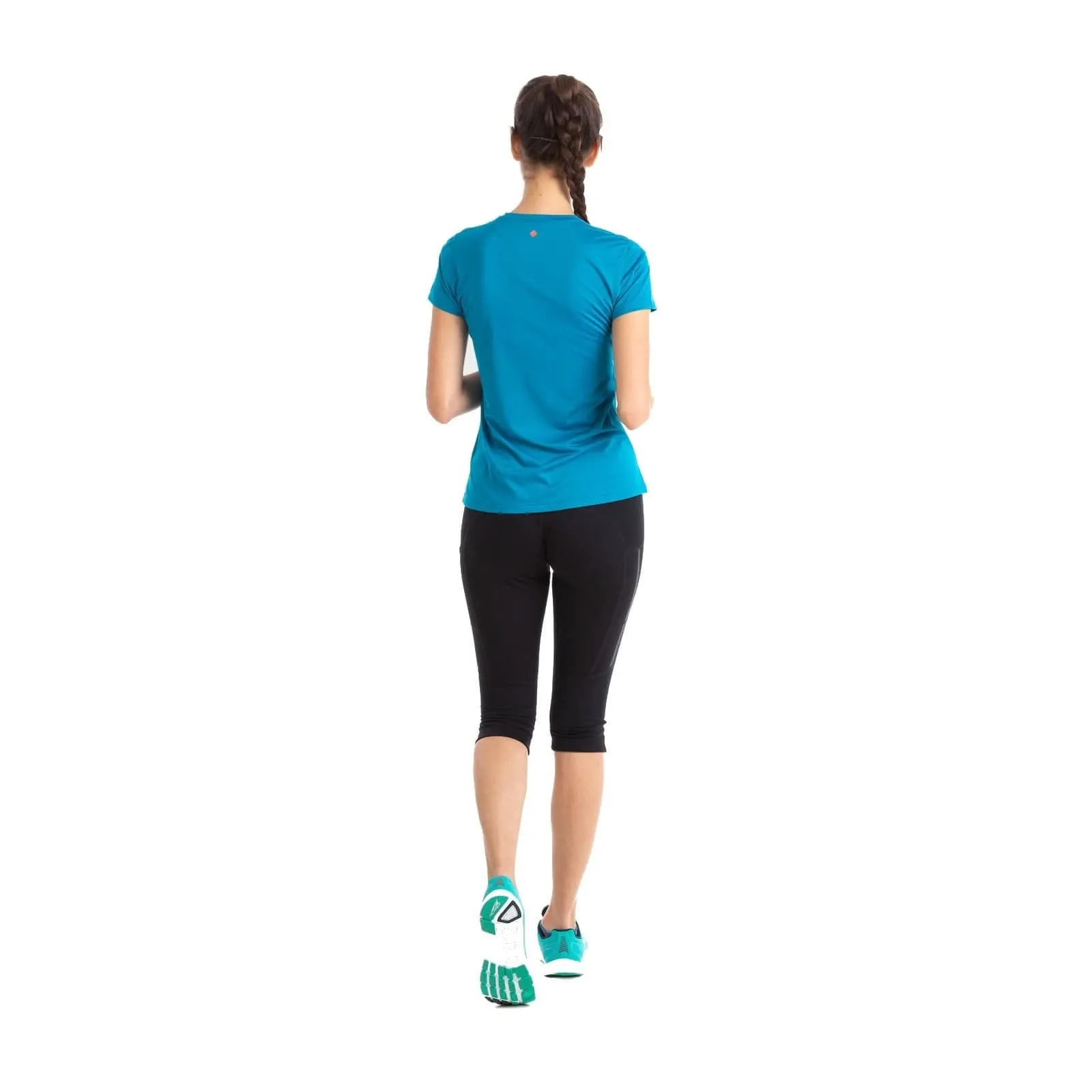 Ronhill Tech S/S Tee (Womens) - Azure/Hot Pink