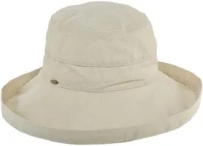 Scala Women's Cotton Hat with Inner Drawstring and Upf 50  Rating