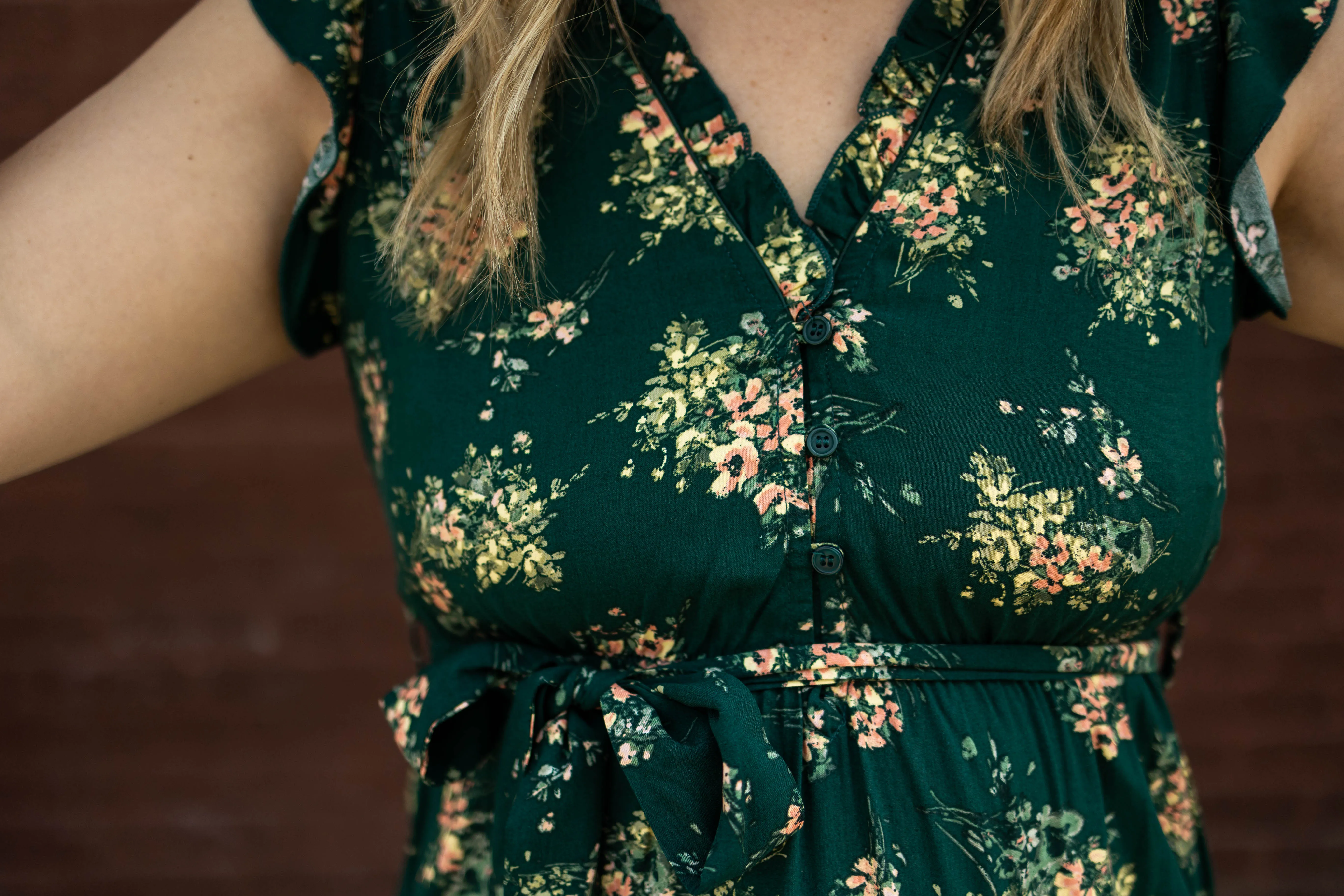 shonda dress in pine
