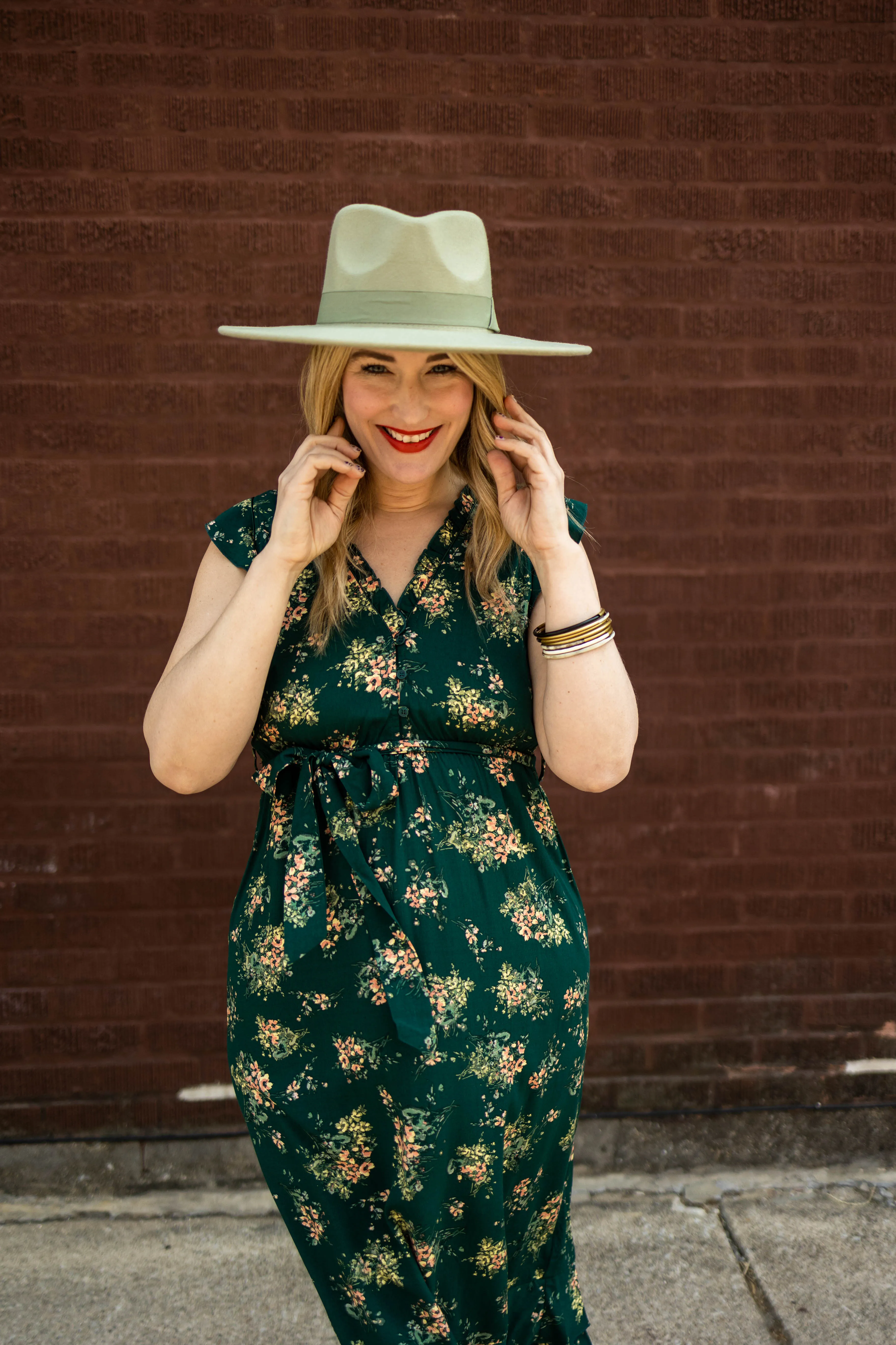 shonda dress in pine